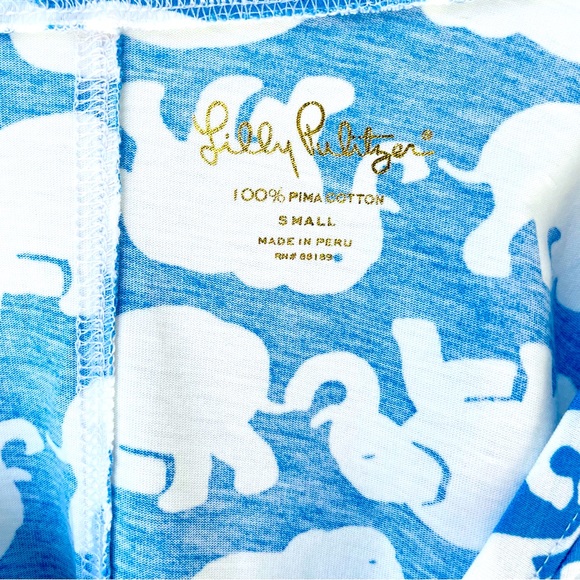 ❤️ LILLY PULITZER Christie Elephant Print Shirt Dress K4 - Picture 4 of 7